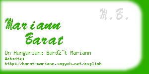 mariann barat business card